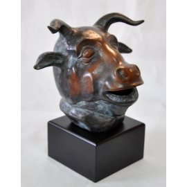 銅雕三獸首牛 y14176 立體雕塑.擺飾 立體擺飾系列-動物、人物系列